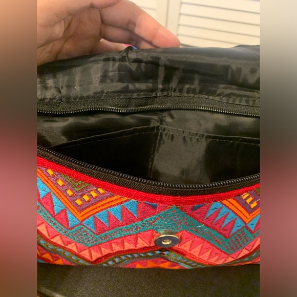 New Embroidered Pouch/ Clutch Mexican Authentic Artisanal Handwoven Boho Chic - Picture 5 of 6